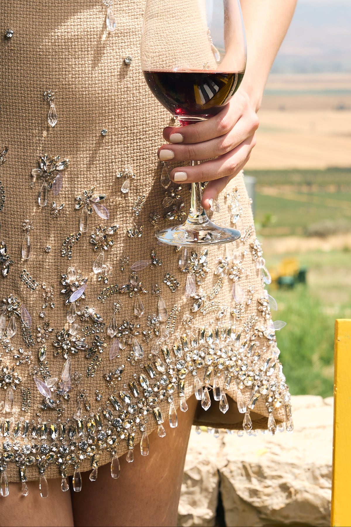 The Crystal Tweed Skirt